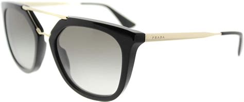 Prada 13QS 1AB0A7 Black/Gold Cinema Pilot Sunglasses Lens 